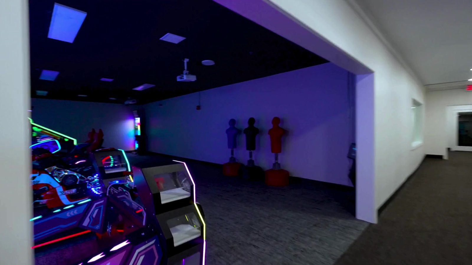 The arcade room at Fusion Fitness